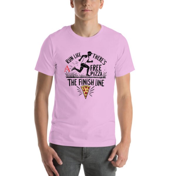 Funny Running Design - "Run Like There’s Free Pizza at the Finish Line" - Unisex t-shirt - Image 13