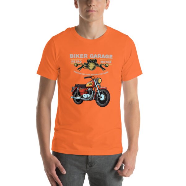 Retro Biker Garage T-Shirt – Classic Motorcycle Enthusiast Tee - Unisex t-shirt - Image 71