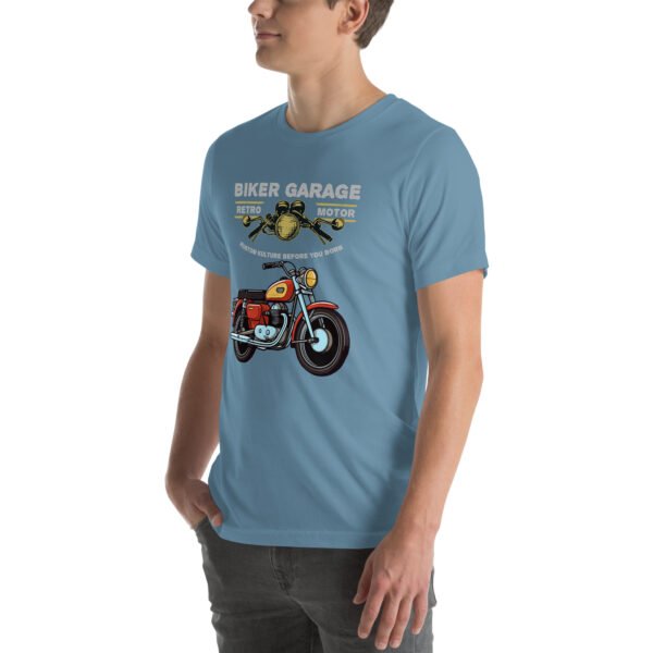 Retro Biker Garage T-Shirt – Classic Motorcycle Enthusiast Tee - Unisex t-shirt - Image 60