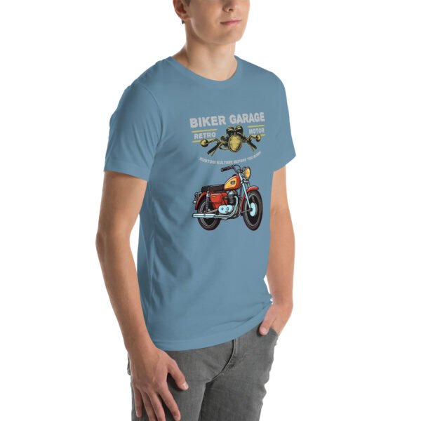 Retro Biker Garage T-Shirt – Classic Motorcycle Enthusiast Tee - Unisex t-shirt - Image 62