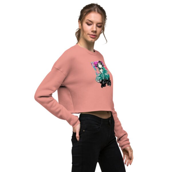 Culture Trash - Futuristic Collage Design - Crop Sweatshirt - Image 3