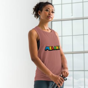 Melanin Colourful Bold Text Design - Ladies’ Muscle Tank