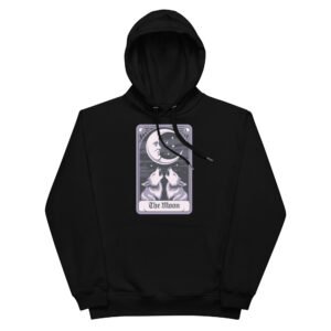 The Moon Tarot Card Gothic - Premium eco hoodie