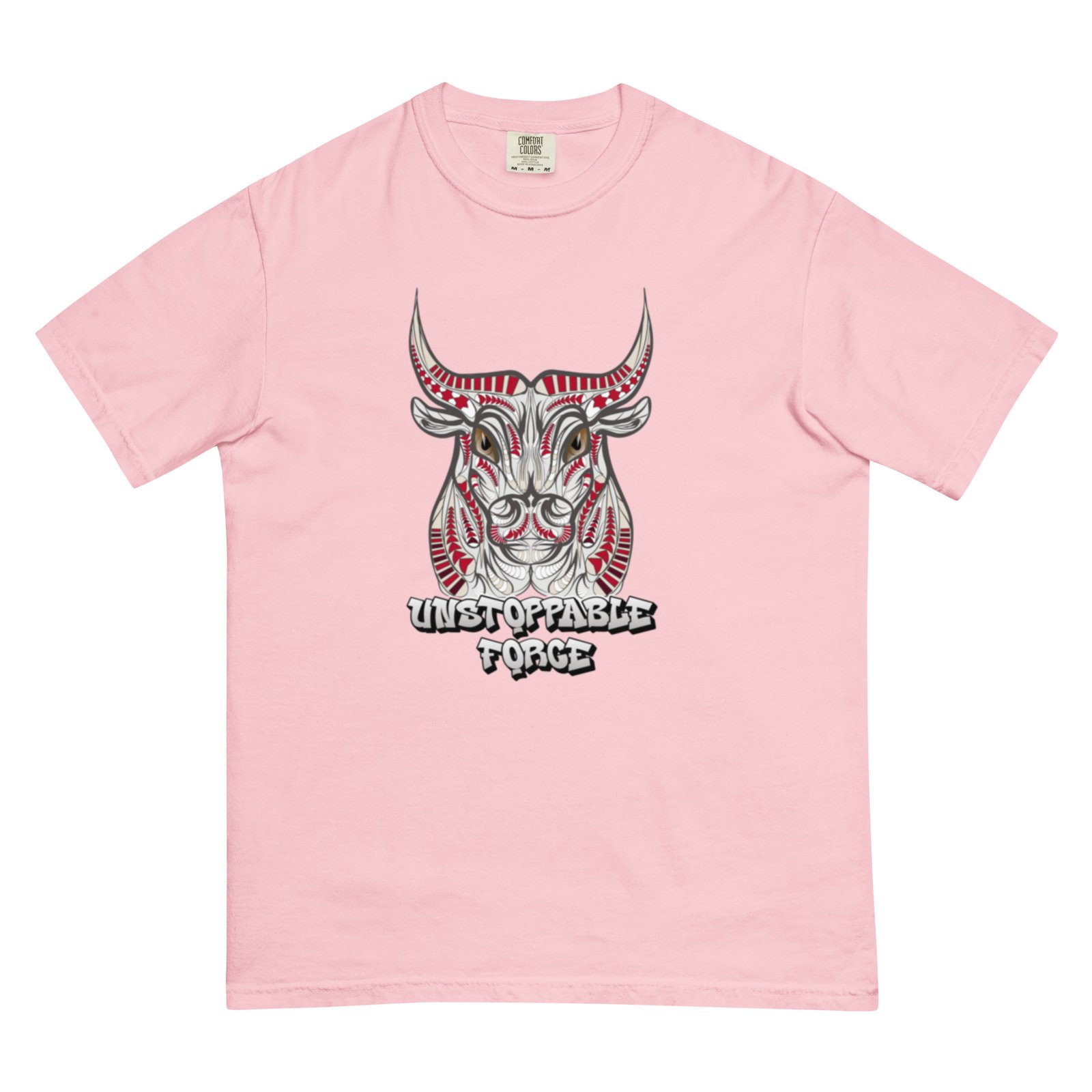 Unstoppable Force – Tribal Bull Power Artwork - Unisex garment-dyed heavyweight t-shirt - Image 15
