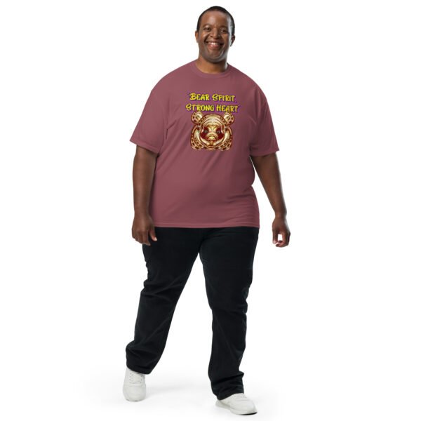 Bear Spirit, Strong Heart – Powerful Tribal Bear Artwork - Unisex garment-dyed heavyweight t-shirt - Image 10