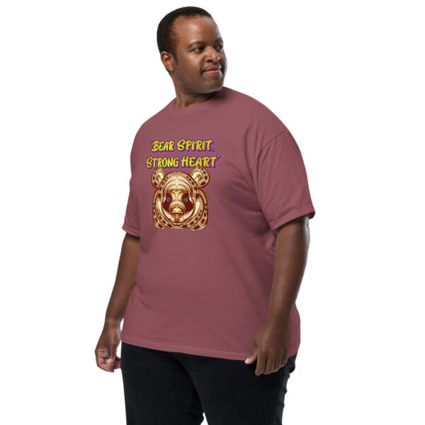 Bear Spirit, Strong Heart – Powerful Tribal Bear Artwork - Unisex garment-dyed heavyweight t-shirt - Image 12