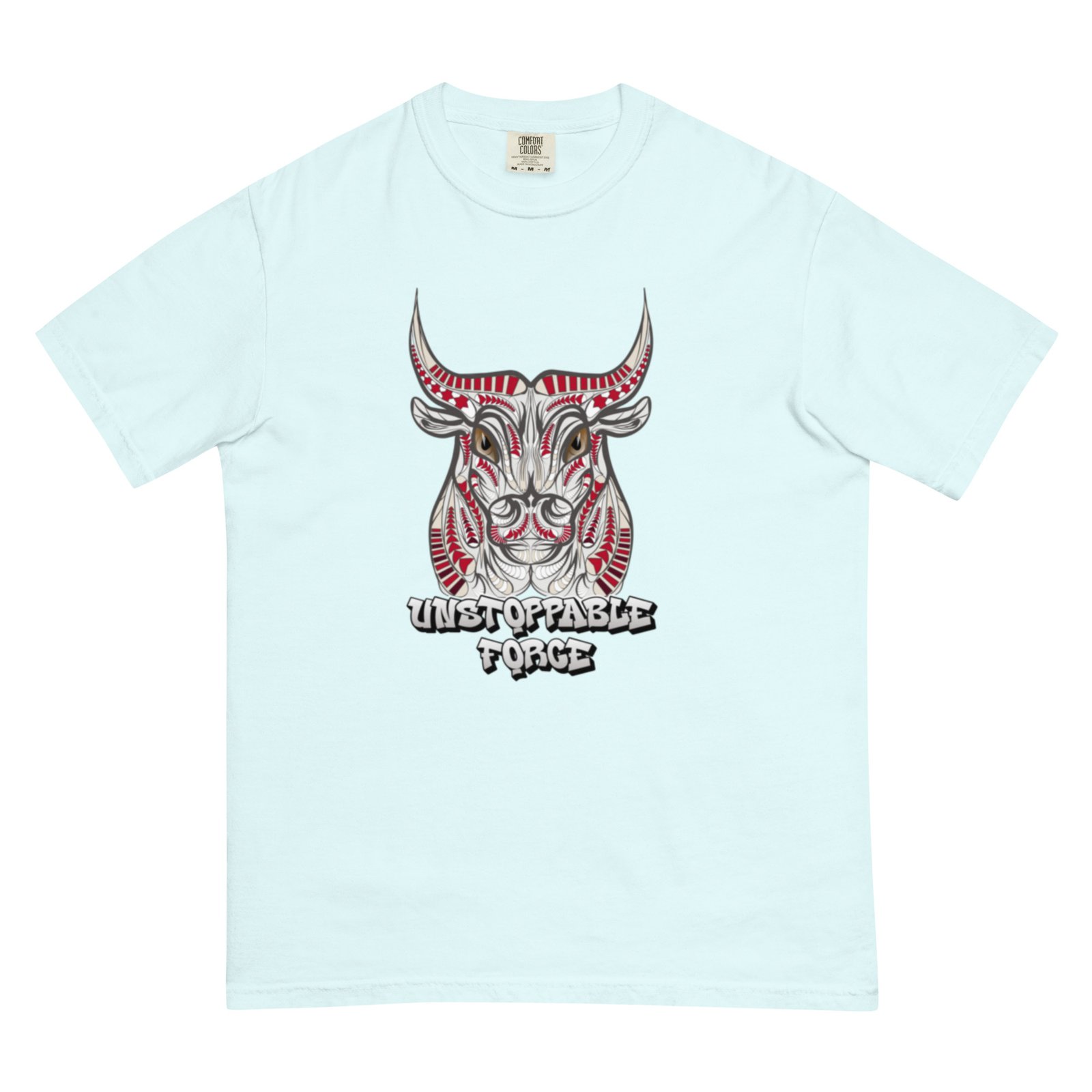 Unstoppable Force – Tribal Bull Power Artwork - Unisex garment-dyed heavyweight t-shirt - Image 21