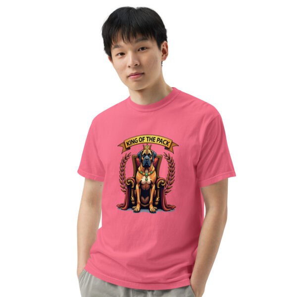 "'King of the Pack' with Regal Dog Design" - Unisex garment-dyed heavyweight t-shirt - Image 6