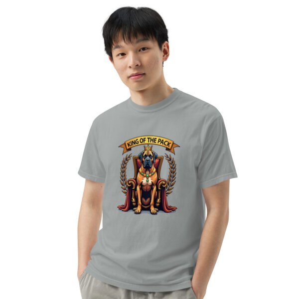 "'King of the Pack' with Regal Dog Design" - Unisex garment-dyed heavyweight t-shirt - Image 24
