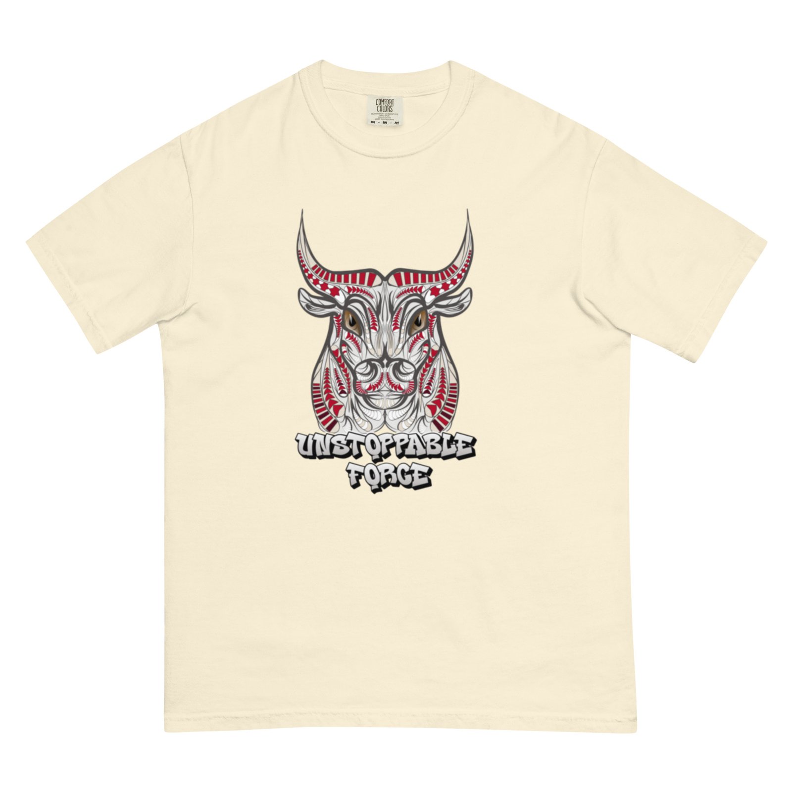 Unstoppable Force – Tribal Bull Power Artwork - Unisex garment-dyed heavyweight t-shirt - Image 19
