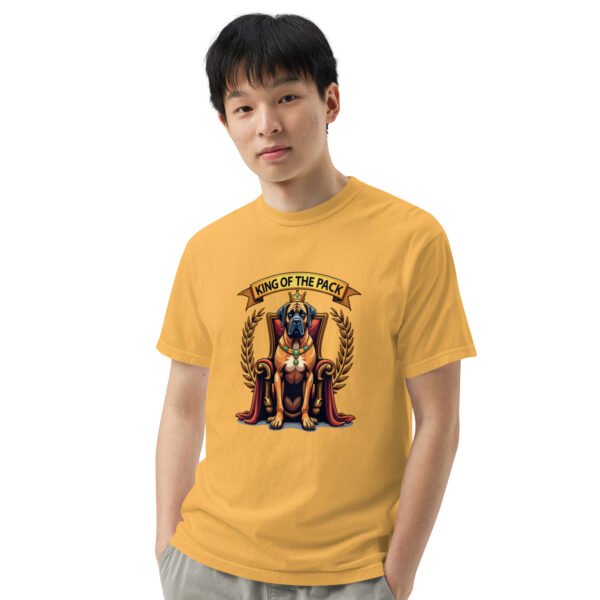 "'King of the Pack' with Regal Dog Design" - Unisex garment-dyed heavyweight t-shirt - Image 48
