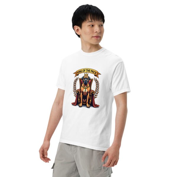 "'King of the Pack' with Regal Dog Design" - Unisex garment-dyed heavyweight t-shirt - Image 97