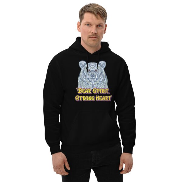 Bear Spirit, Strong Heart – Majestic Animal Strength Artwork - Unisex Hoodie