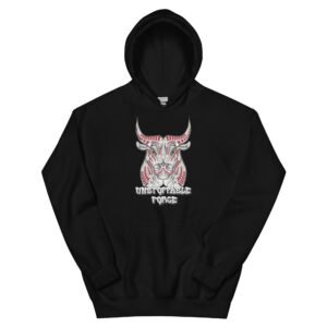 Unstoppable Force – Tribal Bull Power Artwork - Unisex Hoodie