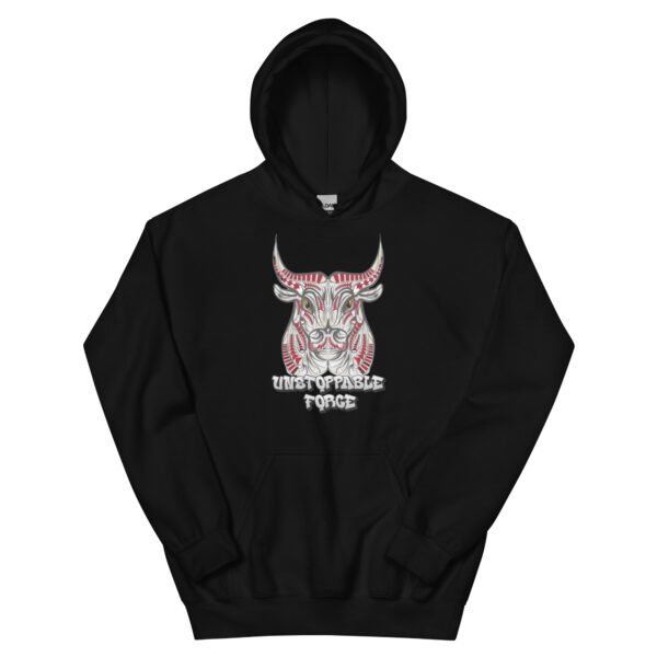 Unstoppable Force – Tribal Bull Power Artwork - Unisex Hoodie