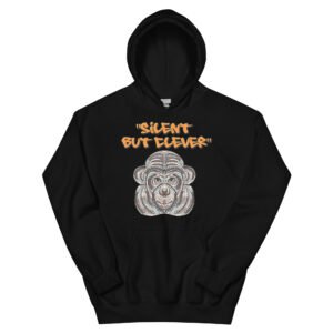 Silent But Clever – Intricate Gorilla Wisdom Artwork - Unisex Hoodie