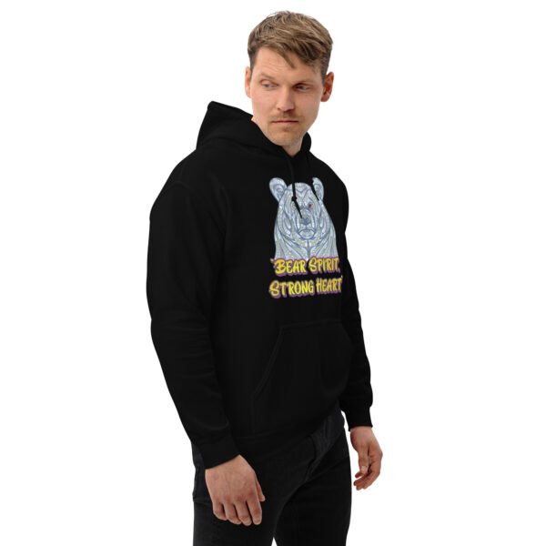 Bear Spirit, Strong Heart – Majestic Animal Strength Artwork - Unisex Hoodie - Image 4