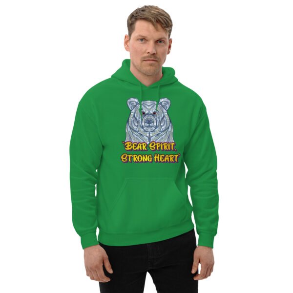 Bear Spirit, Strong Heart – Majestic Animal Strength Artwork - Unisex Hoodie - Image 13