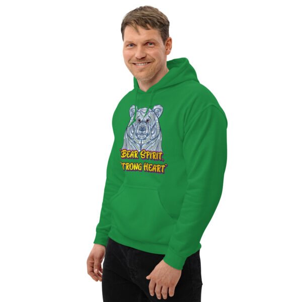 Bear Spirit, Strong Heart – Majestic Animal Strength Artwork - Unisex Hoodie - Image 15