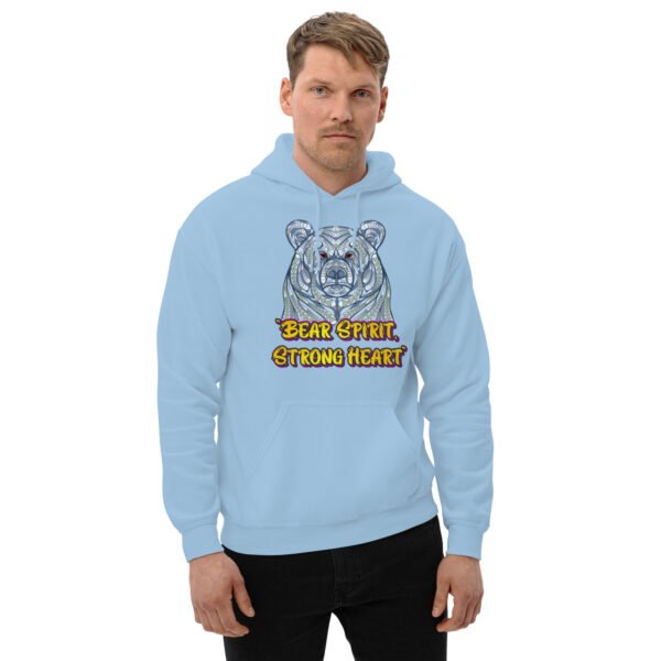Bear Spirit, Strong Heart – Majestic Animal Strength Artwork - Unisex Hoodie - Image 25