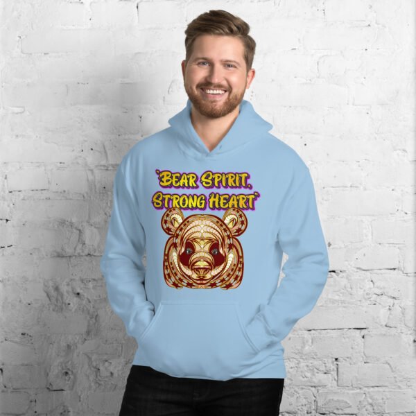 Bear Spirit, Strong Heart – Powerful Tribal Bear Artwork - Unisex Hoodie - Image 29