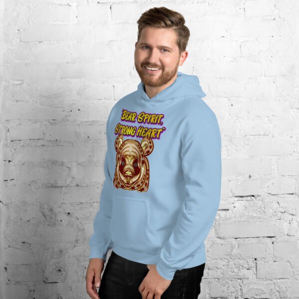 Bear Spirit, Strong Heart – Powerful Tribal Bear Artwork - Unisex Hoodie - Image 31