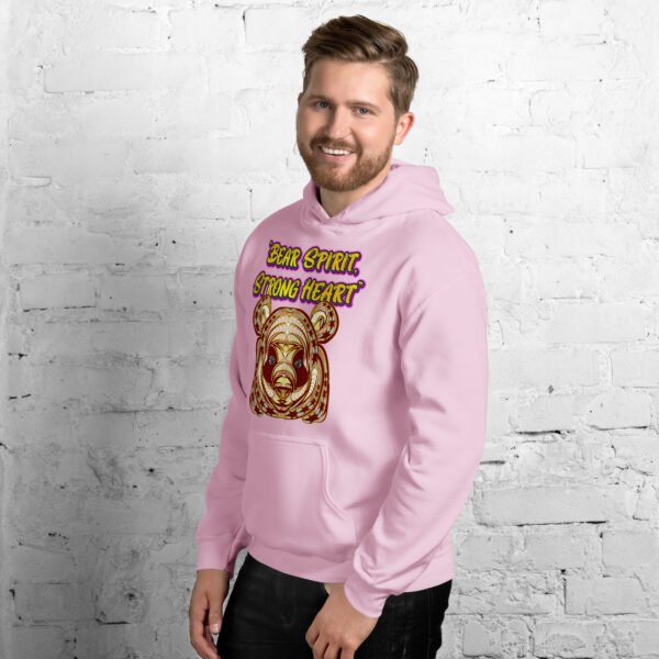 Bear Spirit, Strong Heart – Powerful Tribal Bear Artwork - Unisex Hoodie - Image 39