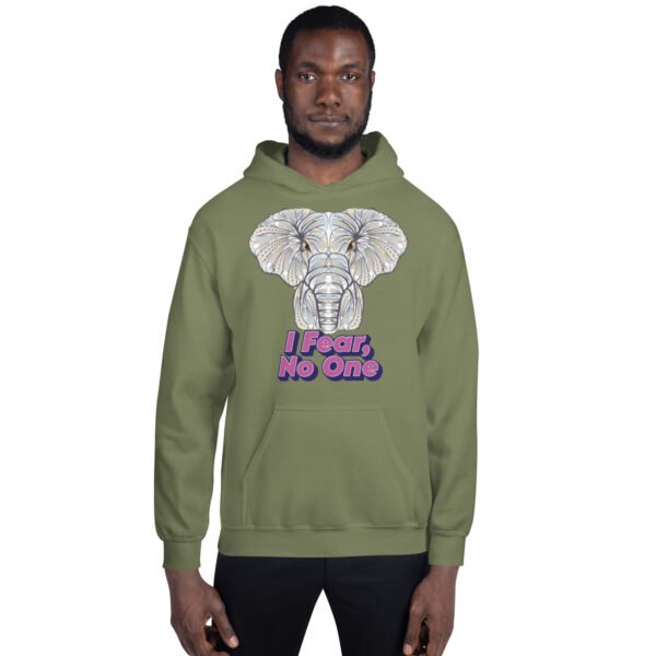 I Fear No One – Powerful Tribal Elephant Artwork - Unisex Hoodie - Image 34