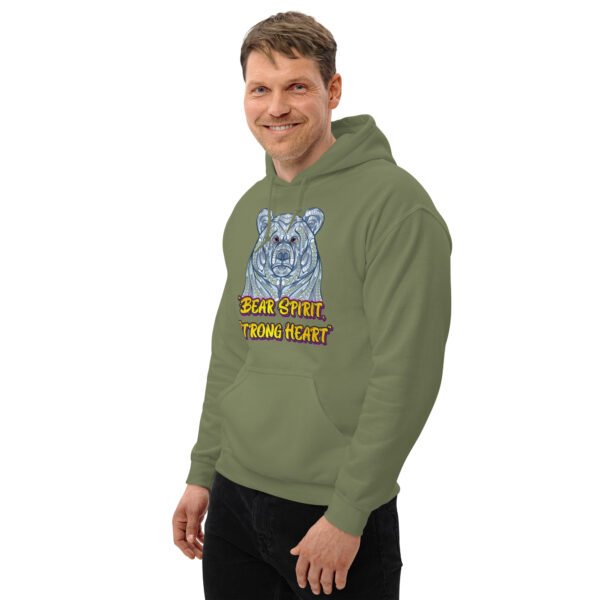 Bear Spirit, Strong Heart – Majestic Animal Strength Artwork - Unisex Hoodie - Image 19