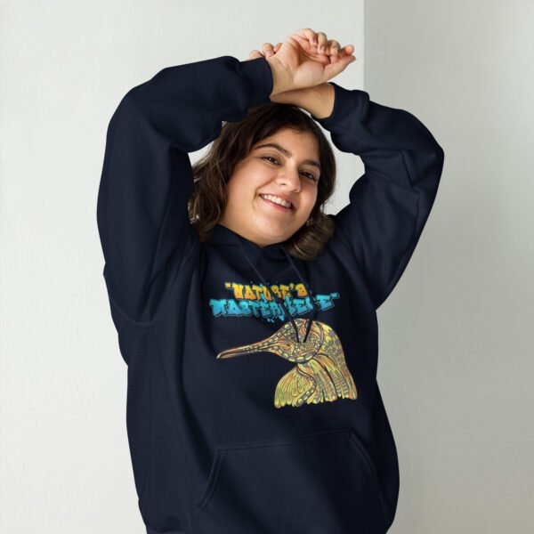 Nature’s Masterpiece – Stunning Artistic Bird Illustration - Unisex Hoodie - Image 2