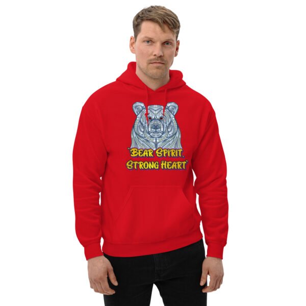 Bear Spirit, Strong Heart – Majestic Animal Strength Artwork - Unisex Hoodie - Image 5