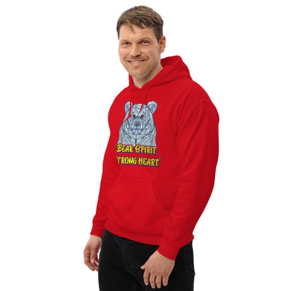 Bear Spirit, Strong Heart – Majestic Animal Strength Artwork - Unisex Hoodie - Image 7