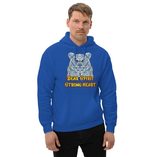 Bear Spirit, Strong Heart – Majestic Animal Strength Artwork - Unisex Hoodie - Image 9