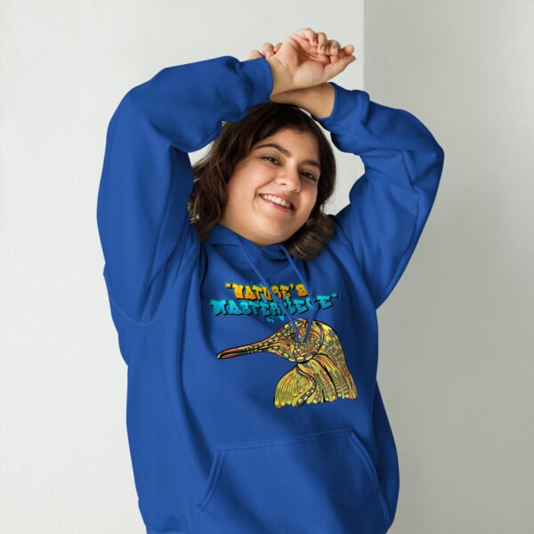 Nature’s Masterpiece – Stunning Artistic Bird Illustration - Unisex Hoodie - Image 4