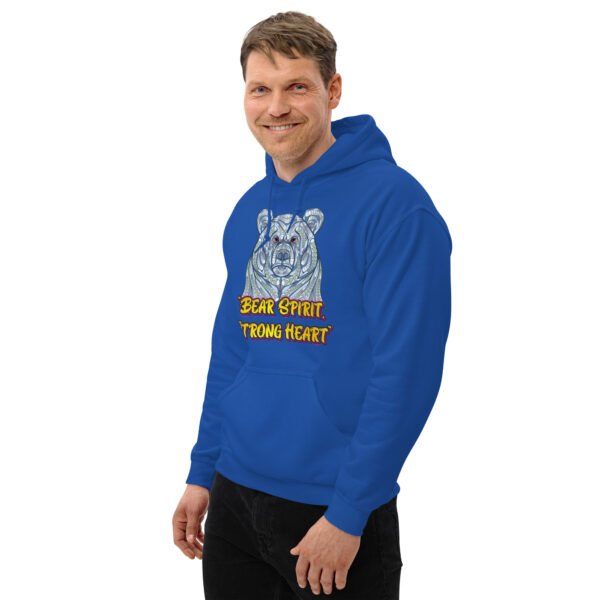 Bear Spirit, Strong Heart – Majestic Animal Strength Artwork - Unisex Hoodie - Image 11