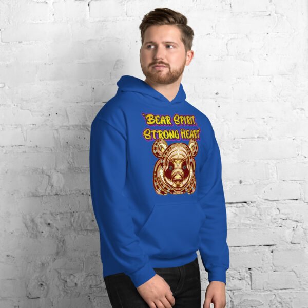 Bear Spirit, Strong Heart – Powerful Tribal Bear Artwork - Unisex Hoodie - Image 16