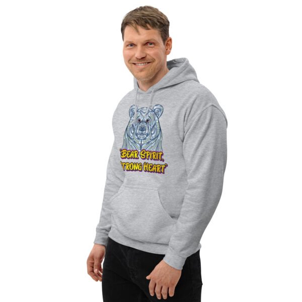 Bear Spirit, Strong Heart – Majestic Animal Strength Artwork - Unisex Hoodie - Image 23