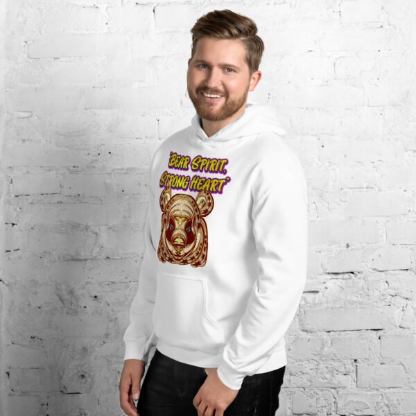 Bear Spirit, Strong Heart – Powerful Tribal Bear Artwork - Unisex Hoodie - Image 47