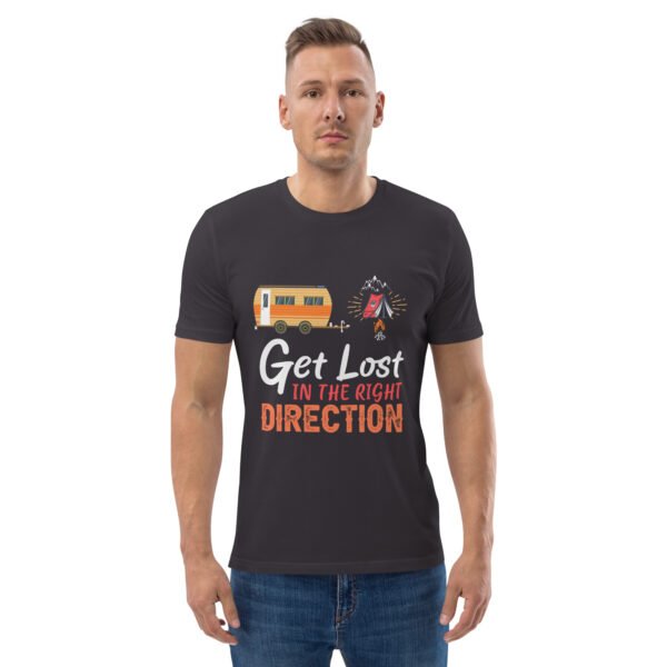 "Get Lost in the Right Direction" Camping & Adventure - Unisex organic cotton t-shirt - Image 34
