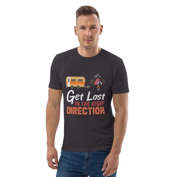 "Get Lost in the Right Direction" Camping & Adventure - Unisex organic cotton t-shirt - Image 33
