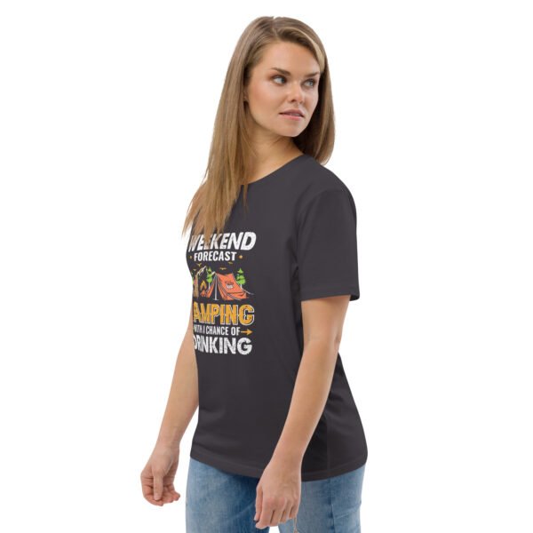 Weekend Forecast Camping & Drinking – Fun Outdoor - Unisex organic cotton t-shirt - Image 37