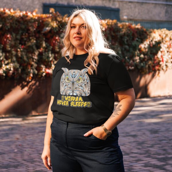 Wisdom Never Sleeps - Artistic Owl Hoodie - Unisex organic cotton t-shirt