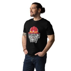 Firefighter Bulldog T-Shirt – Bold & Heroic Design - Unisex organic cotton t-shirt