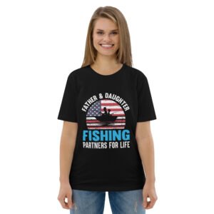 Father & Daughter Fishing Partners for Life - Unisex organic cotton t-shirt
