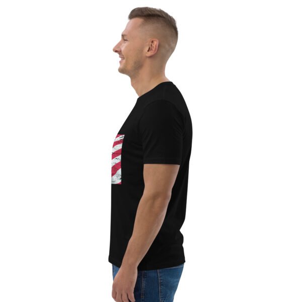 "American Flag Fishing T-Shirt – Patriotic Angler’s - Unisex organic cotton t-shirt - Image 5