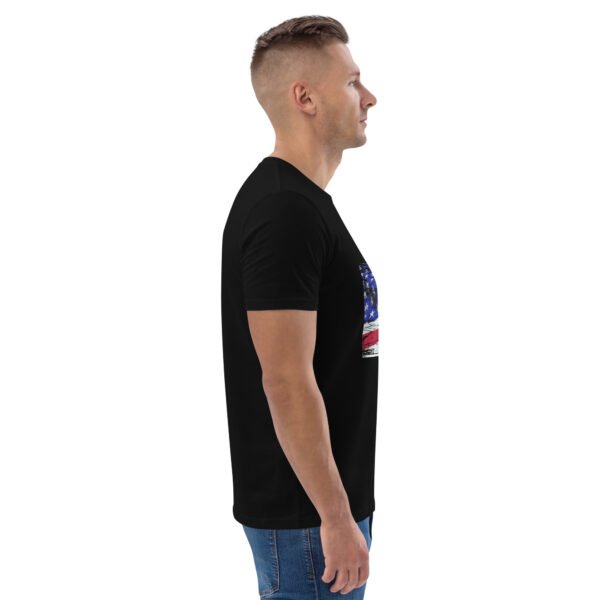 "American Flag Fishing T-Shirt – Patriotic Angler’s - Unisex organic cotton t-shirt - Image 7