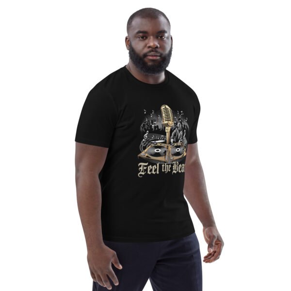 Feel the Beat  - Retro Music Vibes and DJ Style - Unisex organic cotton t-shirt - Image 6