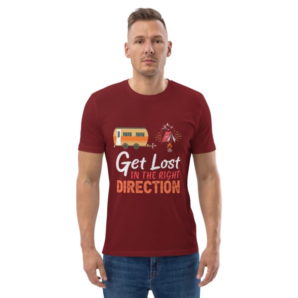 "Get Lost in the Right Direction" Camping & Adventure - Unisex organic cotton t-shirt - Image 26