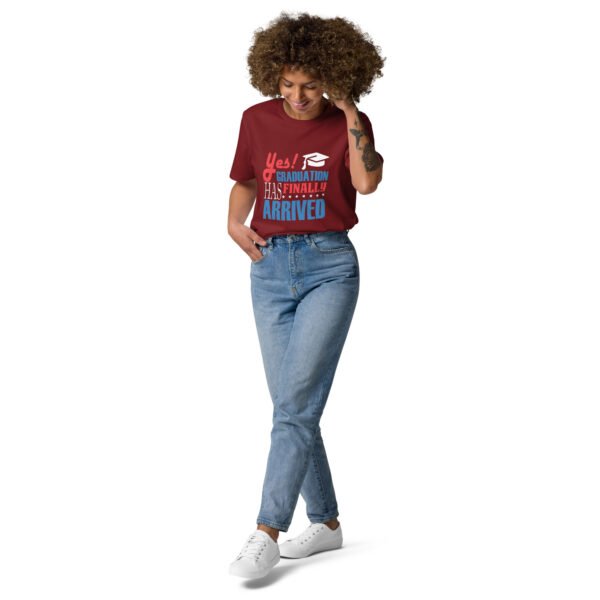 Funny Graduation Design – "We All Know I Look Cool in This Hat" - Unisex organic cotton t-shirt - Image 7