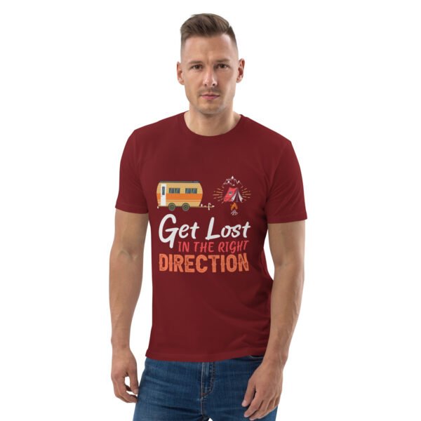 "Get Lost in the Right Direction" Camping & Adventure - Unisex organic cotton t-shirt - Image 25